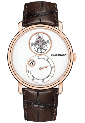 Blancpain Villeret Tourbillon Heure Sautante Minutes Retrograde Alligator Men's Watch - 66260 3633 55B