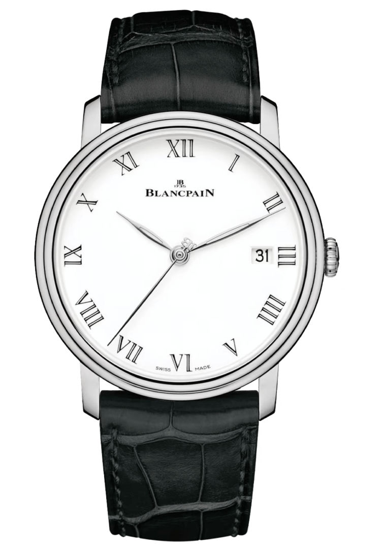 Blancpain Villeret 8 Jours White Gold Black Alligator Men's Watch - 6630 1531 55B