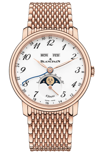 Blancpain Villeret Quantieme Complet 8 Jours Red Gold Men's Watch - 6639A 3631 MMB