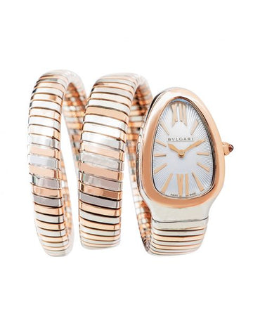 Serpenti Tubogas Quartz Silver Opaline Dial Ladies Watch