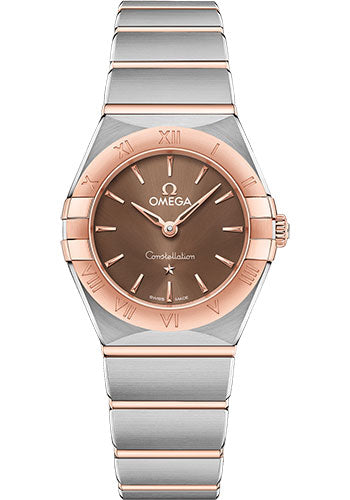 Omega Constellation Manhattan Quartz Watch - 25 mm Steel And Sedna Gold Case - Brown Dial - 131.20.25.60.13.001