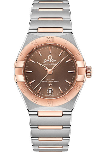 Omega Constellation Manhattan Co-Axial Master Chronometer Watch - 29 mm Steel And Sedna Gold Case - Brown Dial - 131.20.29.20.13.001