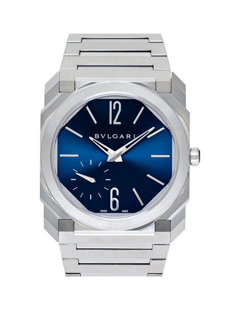 Bvlgari Octo Blue Dial Stainless Steel Watch