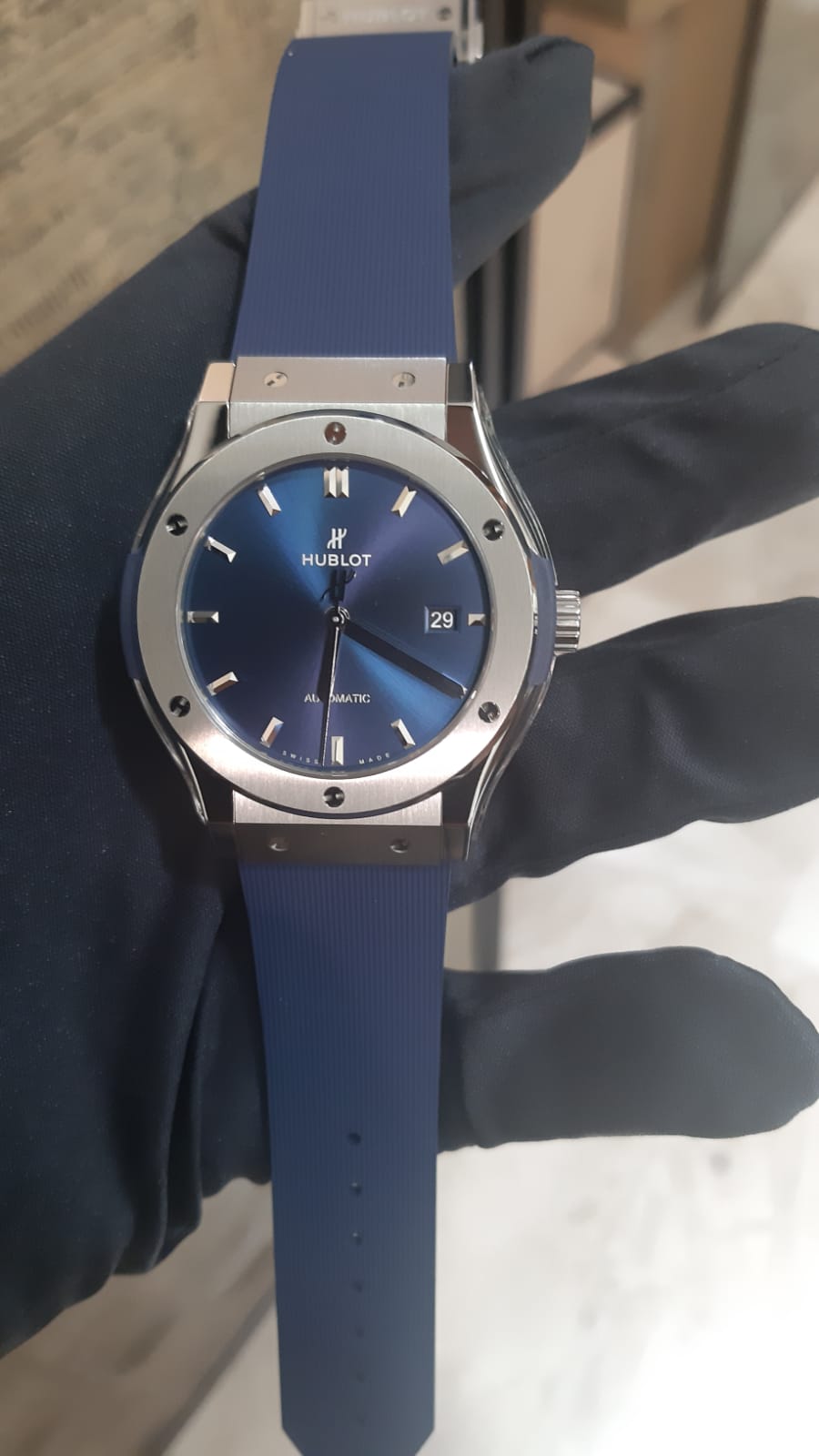 Hublot Big Bang Ceramic Blue Diamonds Watch-341.CM.7170.LR.1204
